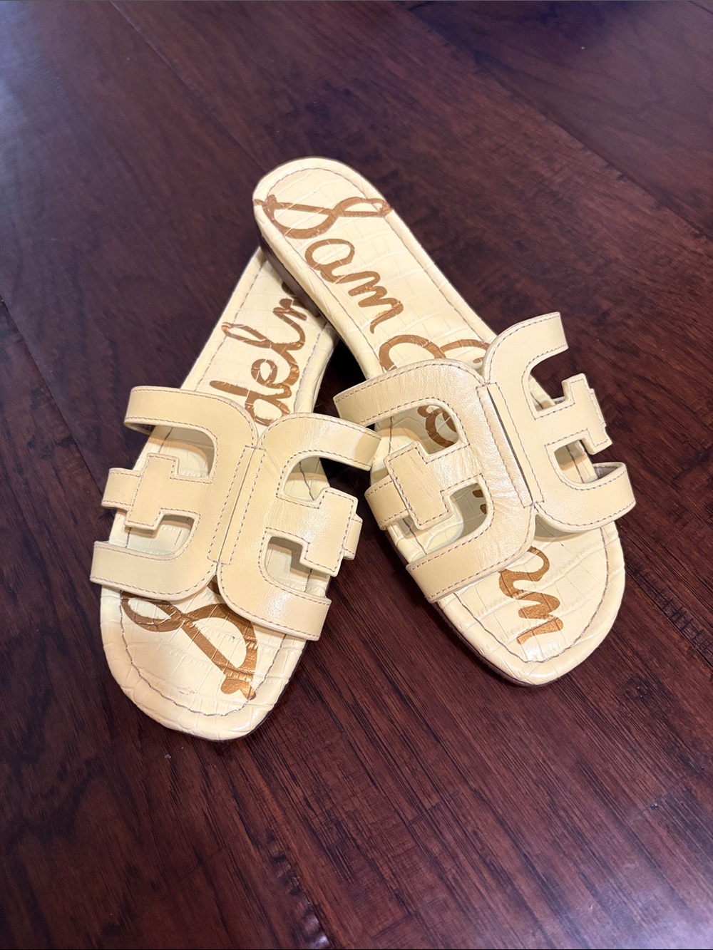 Sam Edelman Women's Cream Slide Sandals